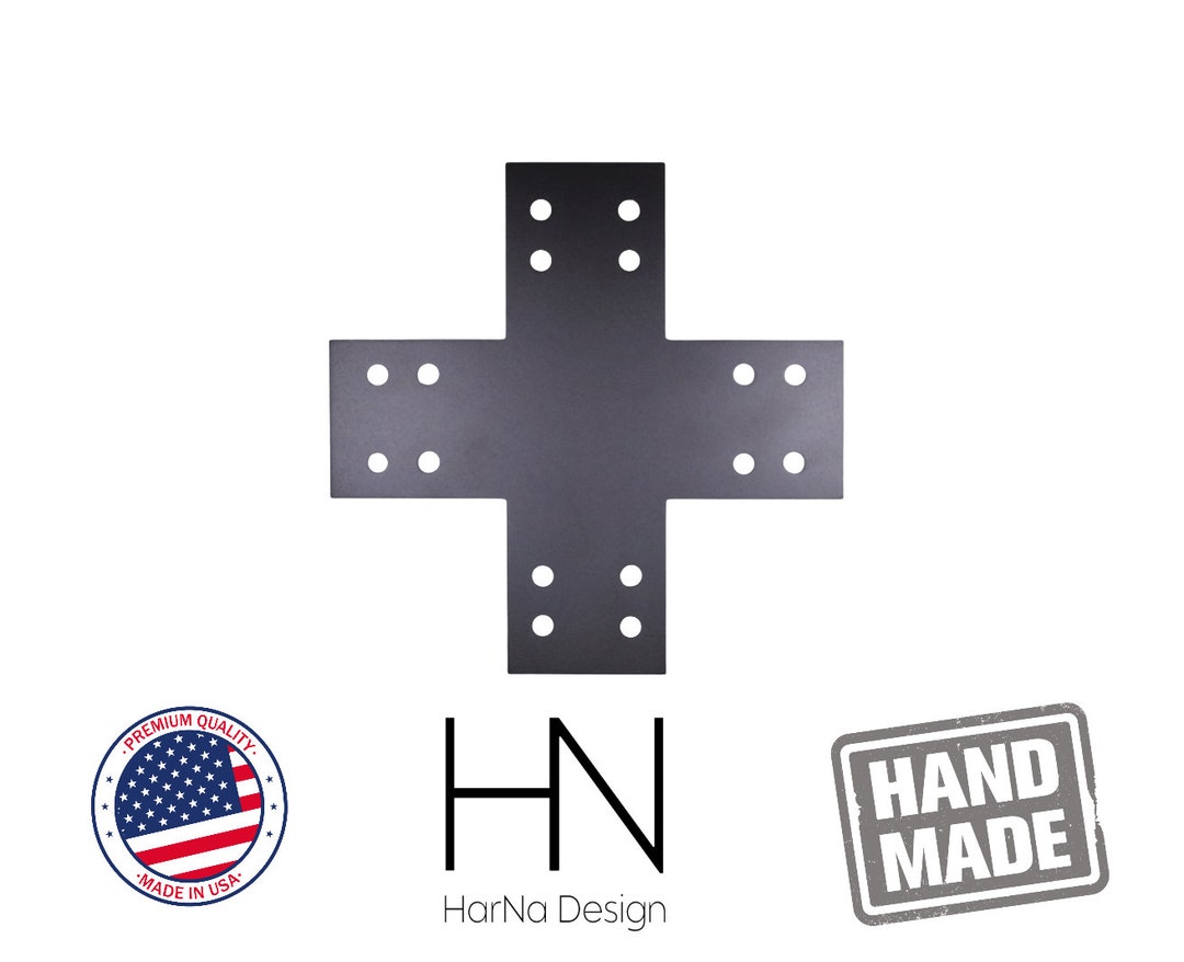 X Shaped Bracket for 4 Post, Structural X Bracket for 4x4 & 2x4, Steel