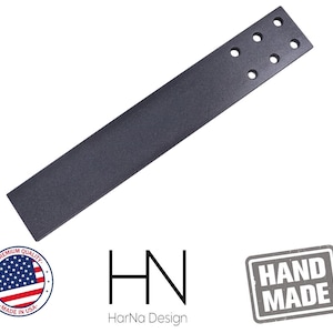 May include: A black metal bracket with six holes. The bracket is made in the USA and is handmade. The text "HN HarNa Design" is printed below the bracket.
