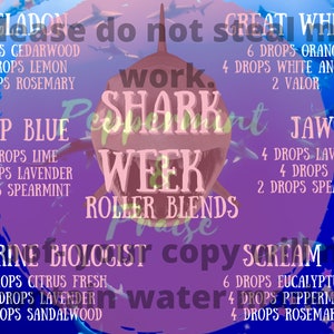 Shark week etherische olie postkaart