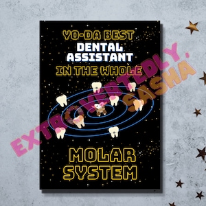 YO-DA BEST Appreciation Funny Cute Card Template Bundle Dental Humor  Digital Download
