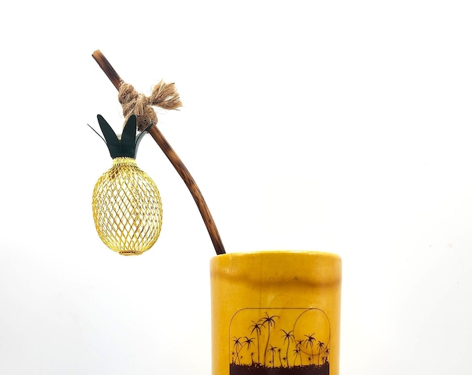 Pineapple Swizzle Stick, Tiki Bar Swizzle Stick Tropical Swizzle Stick Etsy