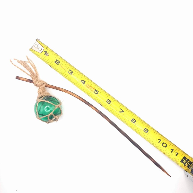Fishing Float Tiki Swizzle Sticks: Handwoven Hemp, Bamboo immagine 4