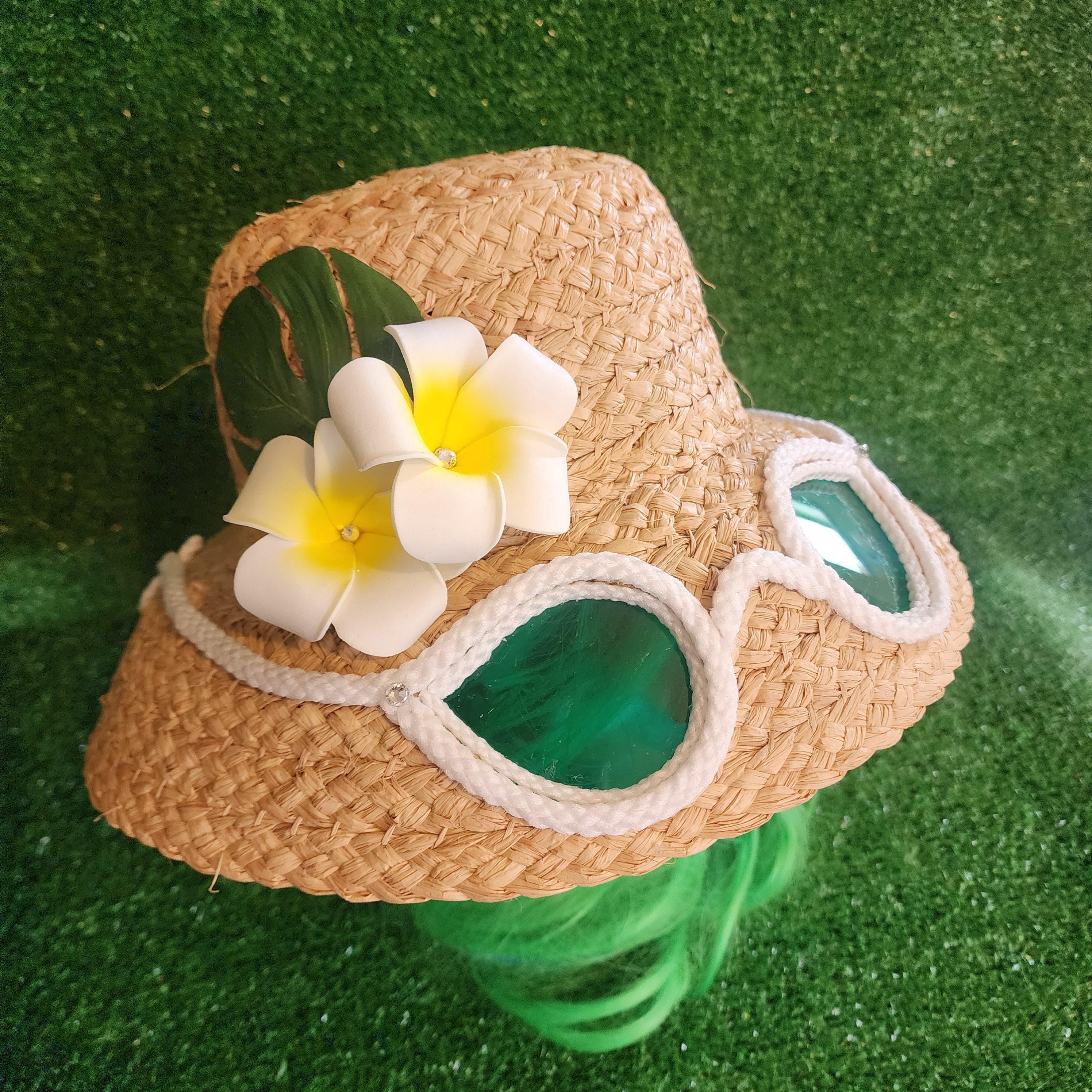 Vintage Hat With Built In Sunglasses 1960s Sun Hat, Glasses