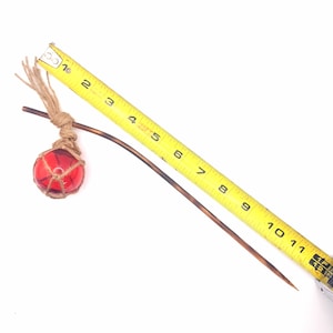 Fishing Float Tiki Swizzle Sticks: Handwoven Hemp, Bamboo immagine 5
