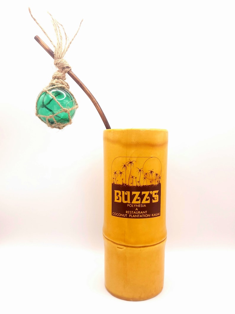 Fishing Float Tiki Swizzle Sticks: Handwoven Hemp, Bamboo immagine 9