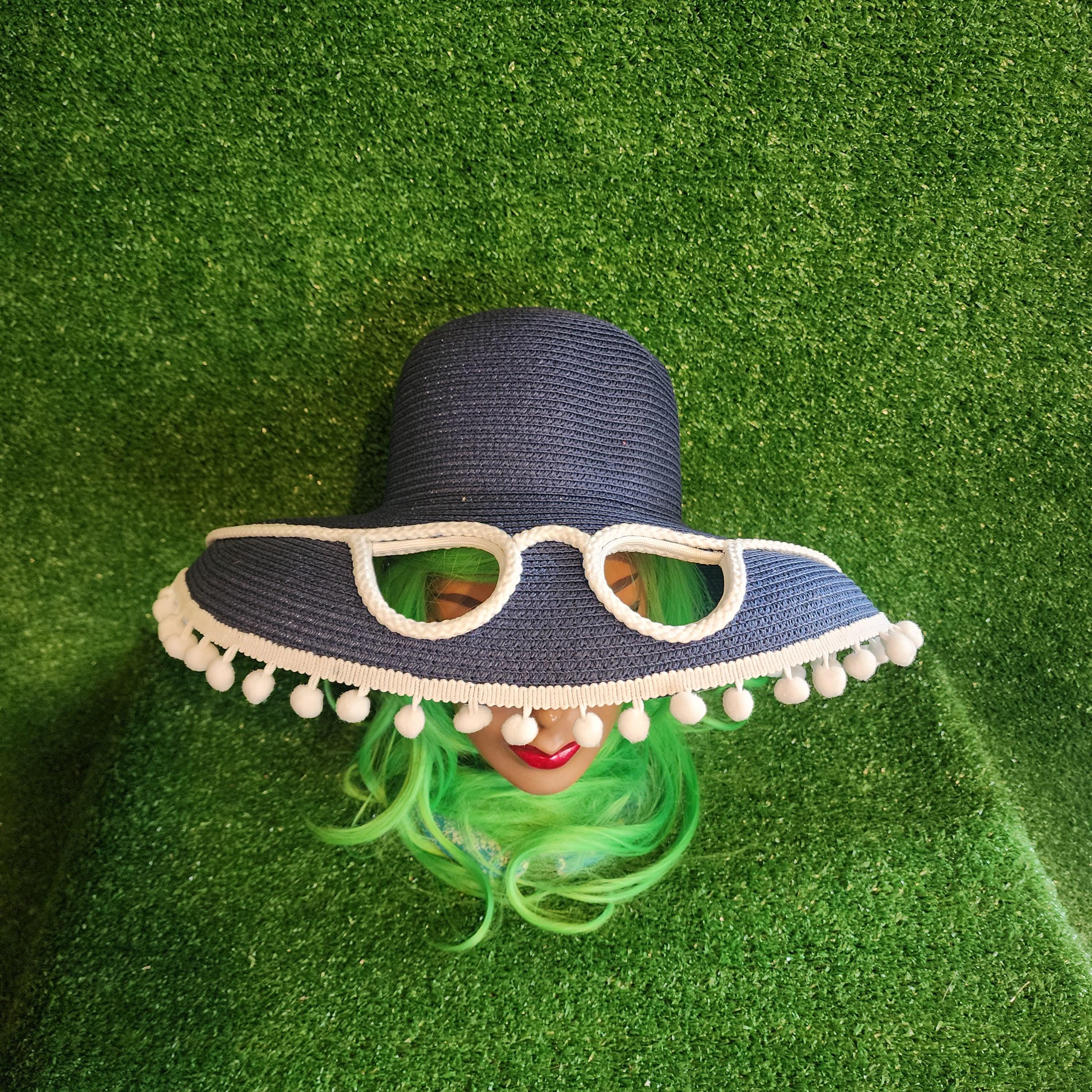 ハット Alvy Striped Blue Straw Hat XL Hats – Straw And Wool