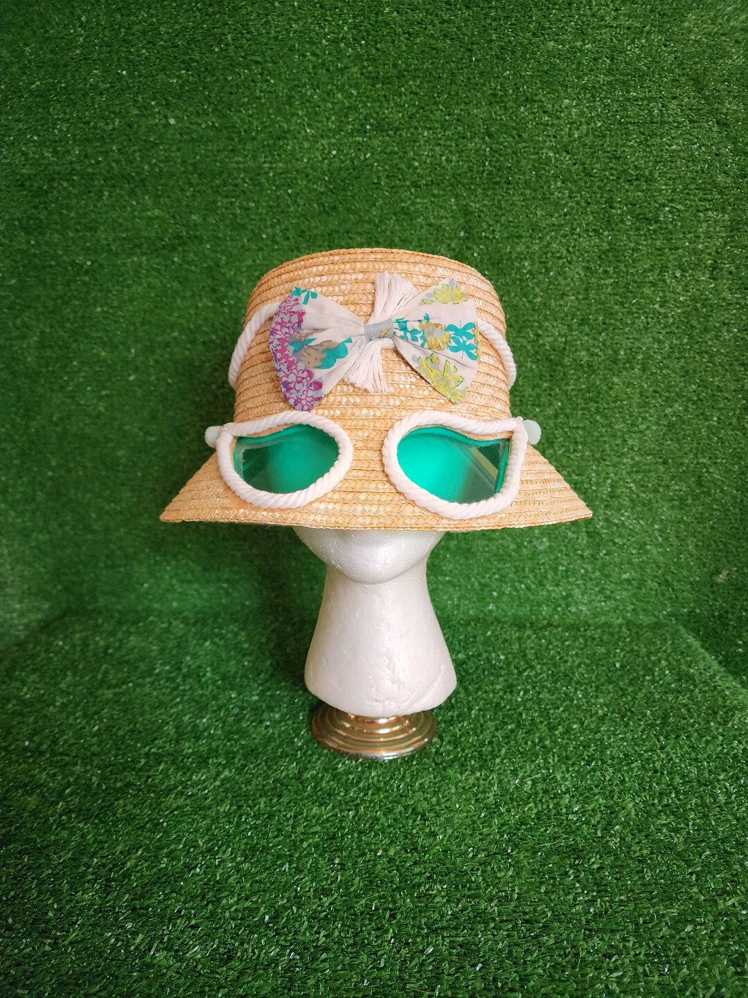 Sunglass Hat Sunglasses Hat Gidget Hat Hat With Bow Tiki Etsy