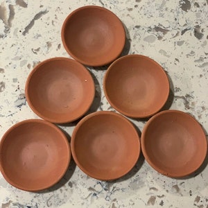 Clay mini Plates 4&quot; (Kheer Thotti) 6 pcs