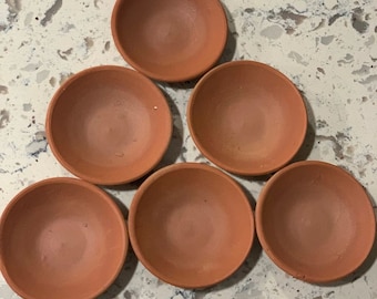 Clay mini Plates 4" (Kheer Thotti) 6 pcs