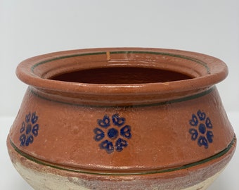 Clay Cooking Pot 4.12 Quarts (Large Handi)(Stove Stand Sold Separately)