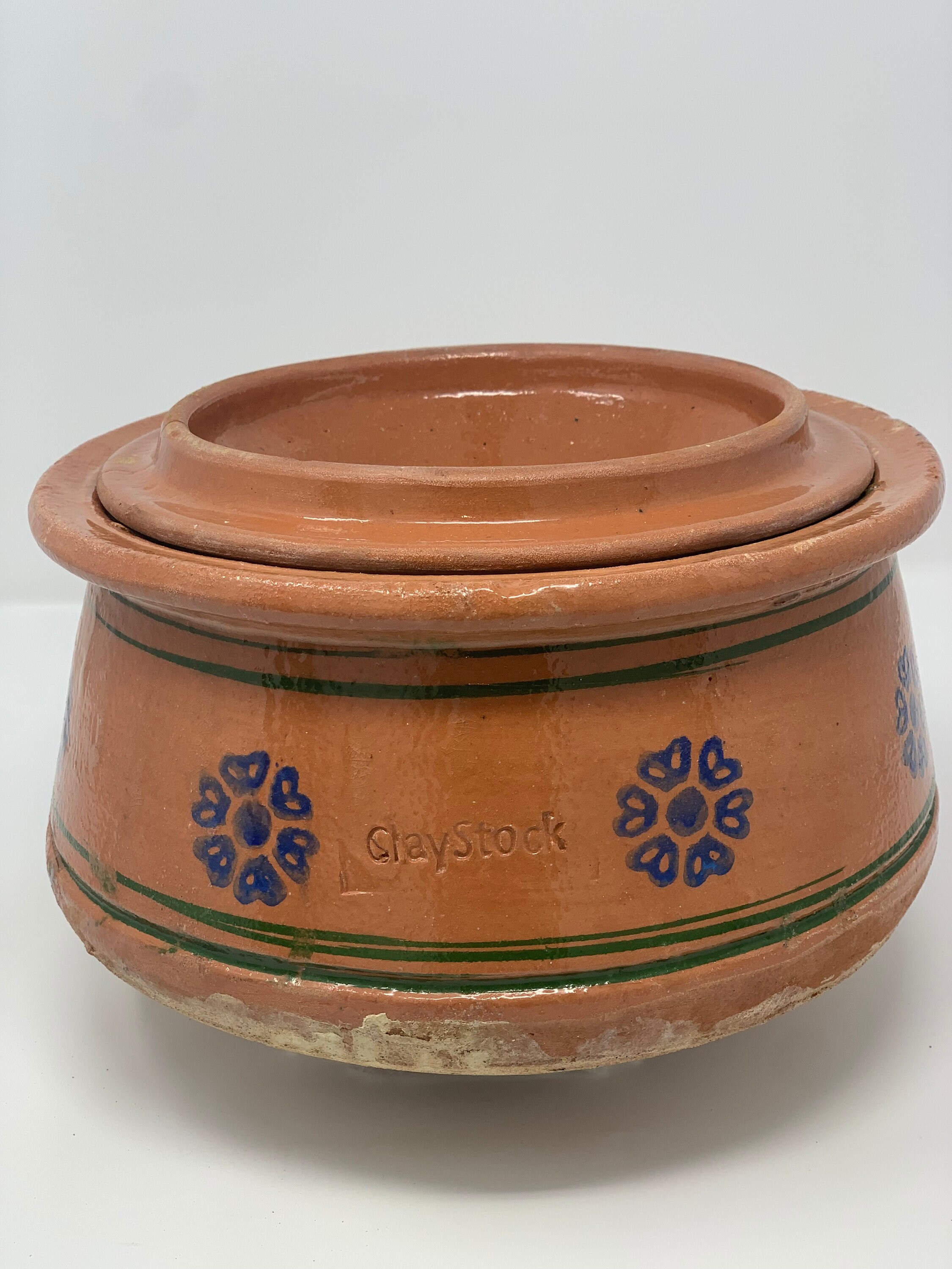 Verka's Terracotta Cooking Pot. Non-glazed Reusable. 100 % Natural Clay.  Cooking and Serving Vegetables/curry/ Biryani. 2lt/ 1lt/ 500 Ml 