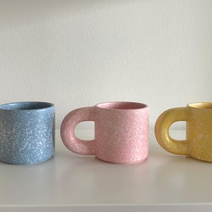 Ceramic Speckled Chunky Mug, Retro Ceramic Coffee Mug