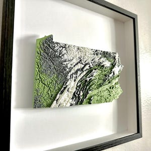 Pennsylvania Topographic 3D State Map - Raised 3D Printed Relief Map for Home or Office - Popular Home Decor for Dorm Room