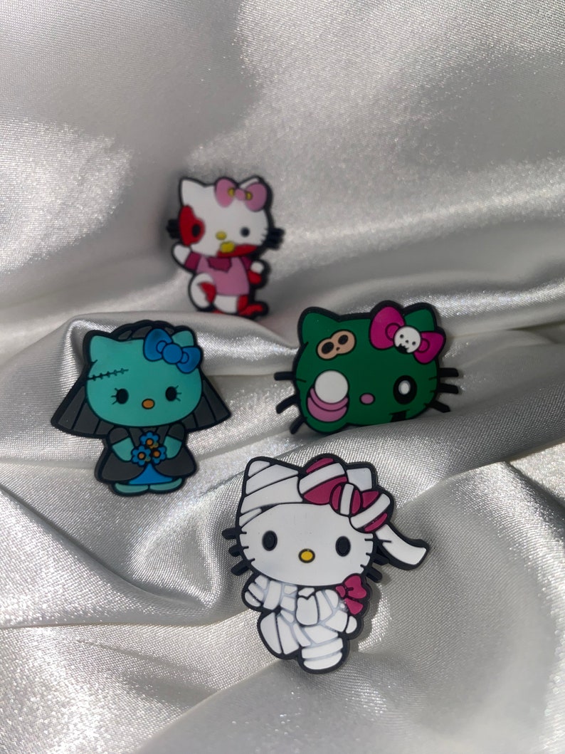 Hello Kitty Croc Charms Jibbitz 4 Piece Bundle Croc Charms Etsy