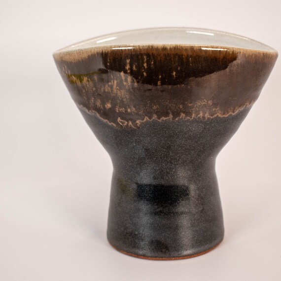 Stoneware Clay Art Pottery Glazed Vase Etsy