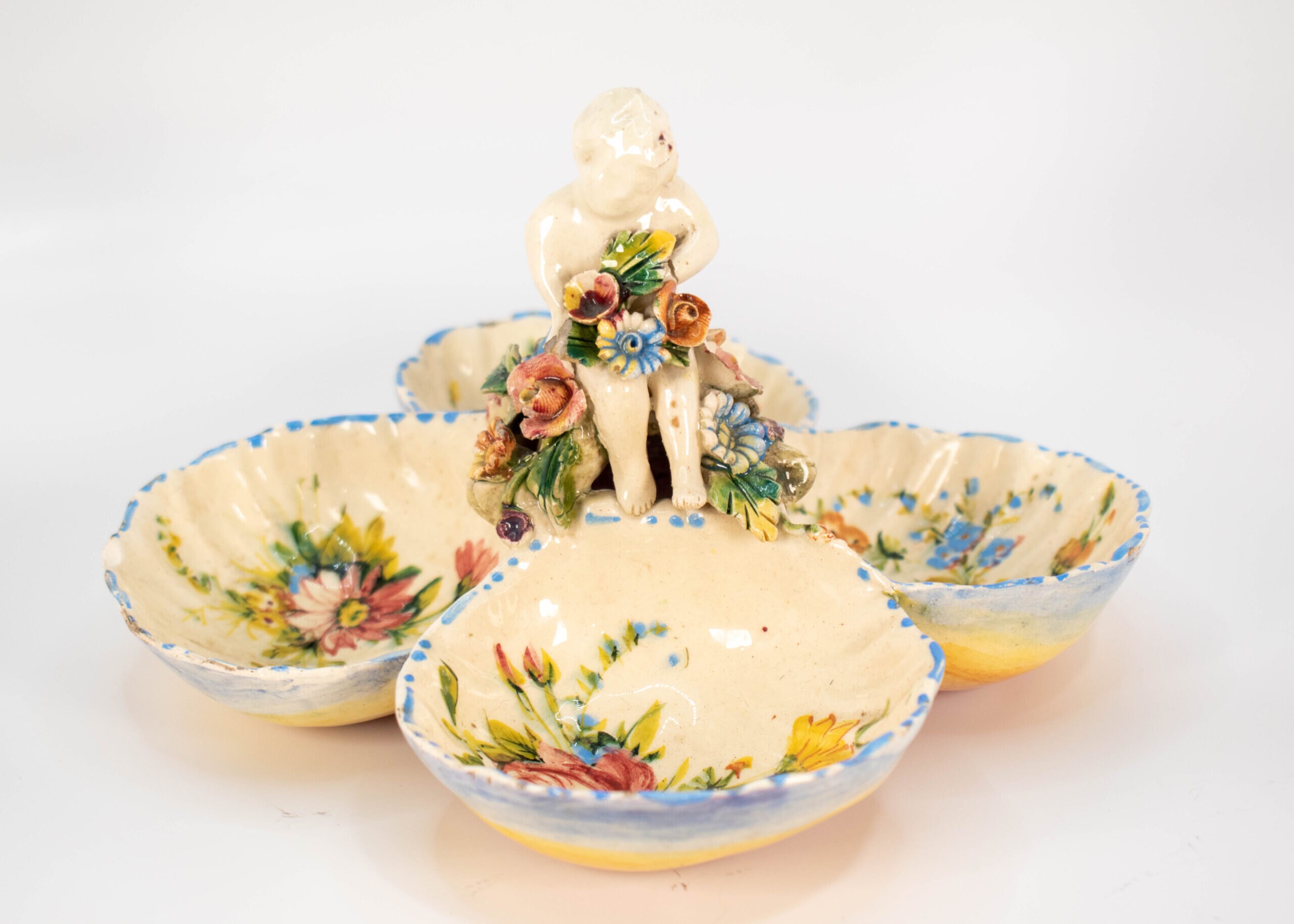 Vintage Antique Italian Porcelain Divided Dish Relish Tray Etsy