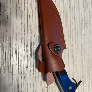KBS Artisan Damascus Steel Fillet & Boning Knife with Leather Sheath