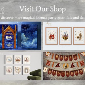 Printable Birthday Banner - Wizard Party Banner - Printable Bunting ...