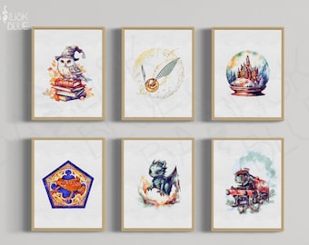 Potter Nursery Art - Wizard Wall Decor - Wizard Poster - Magical Nursery - HP Decor - Digital Download - Printable