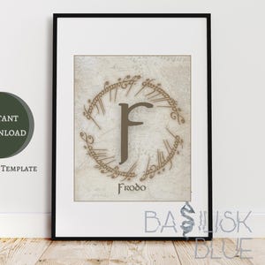 Personalized Name Poster - Nursery Name Poster - Medieval Fantasy Nursery Art - Nursery Wall Art - Kids Room Name Sign - Book Nursery Decor