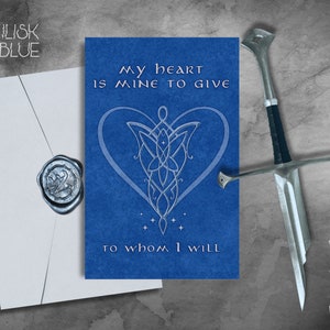 Druckbare LoTR Karte - Arwen & Aragorn Romantische Geburtstagskarte - Jubiläum Geschenk Verlobung Hochzeitsgeschenk - Digital Download