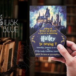 Editable Harry Potter Inspired Party Invitation Hogwarts Animated ...