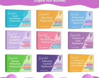 Dental Hygiene Flashcards (Digital PDF Bundle)