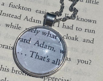 Adam Parrish Recycled Book Page Necklace