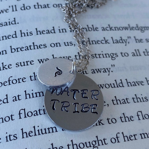 Avatar the Last Airbender Inspired Water Tribe Charm Necklace, Handmade Metal Stamped ATLA Necklace, Unique Jewelry Gifts