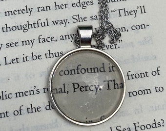 Percy Jackson Recyled Book Page Necklace - Percy Jackson Inspired Handmade Book Jewelry, Perfect Gift for Book Lovers, Booktok Accessories