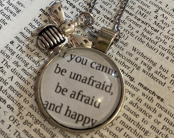 The Raven Cycle Book Quote Necklace, Handmade Unique Book Charm Necklace for Book Lovers