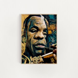 Wall Art, Portrait, Surrealism, Surrealist Art, Museum art, Gallery wall Art, Above Sofa Art, Bedroom Art, Decor, Busta Rhymes