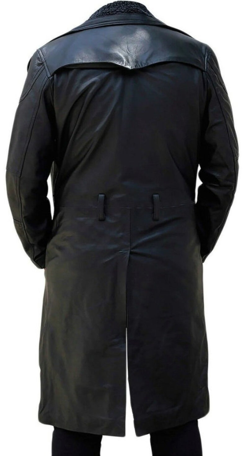 Ryan Gosling Mens Real Leather Trench Coat - Etsy