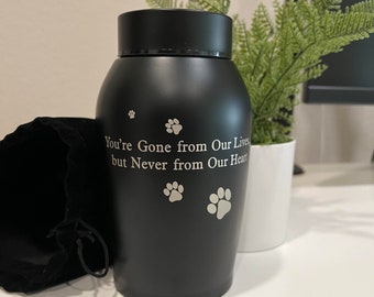 Urna di cremazione funebre commemorativa per cani e gatti Ceneri, zampe incise Urna per animali domestici, Urna ricordo per cani e gatti, Animali domestici di piccola e media taglia,