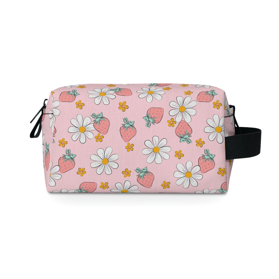Strawberry & Daisy Toiletries Bag Cute Toiletry Bag Teenage Etsy