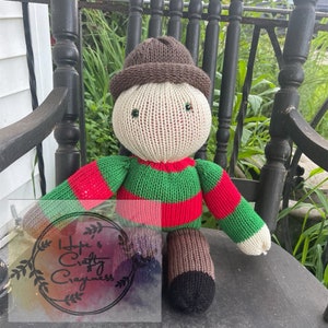 Freddy Kruger inspired 48 pin circular knitting machine pattern