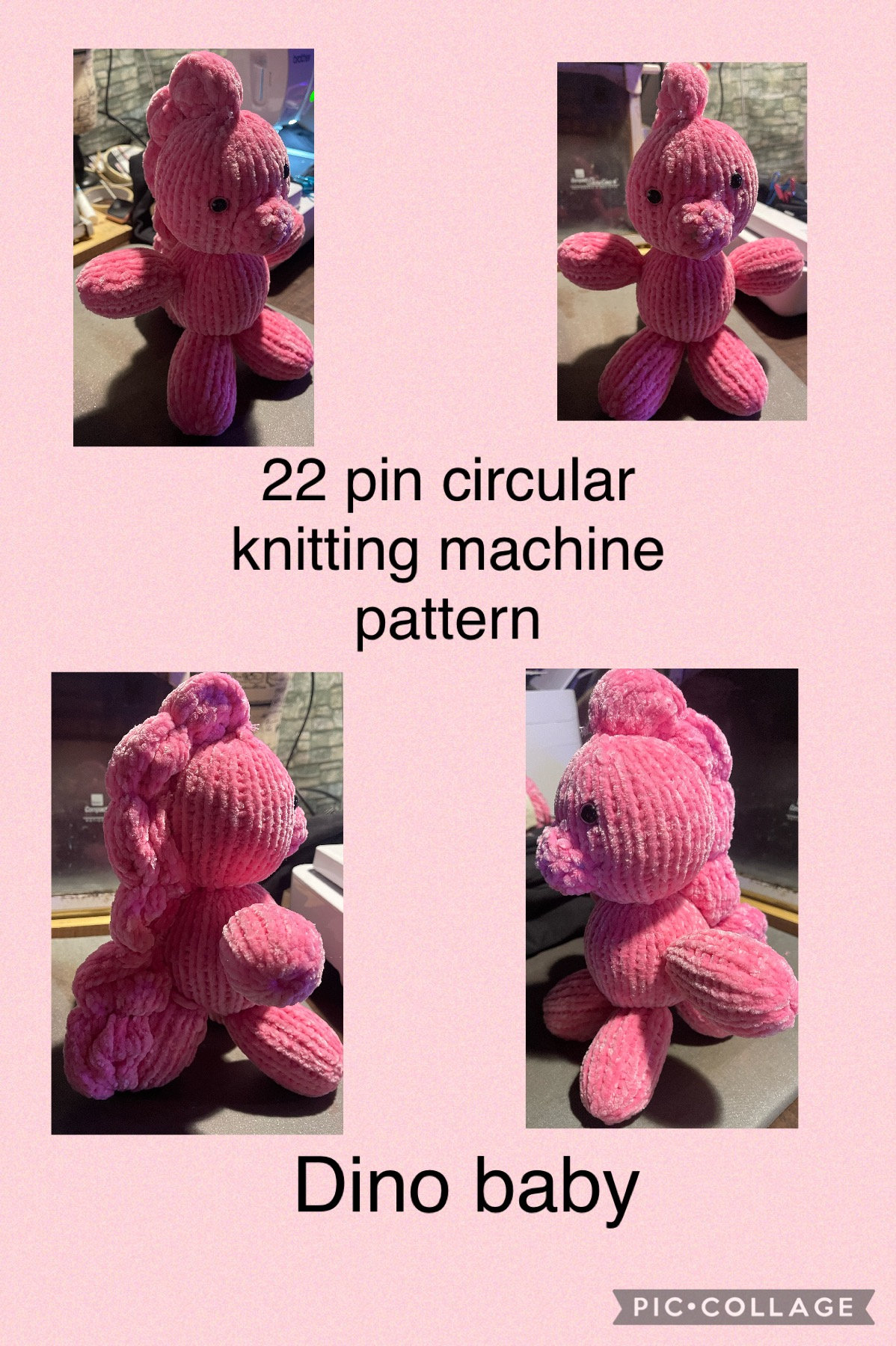 Unicorn standing Knitting Machine PATTERN PDF for 22 Needle Addi or Sentro  Knitting Machines and I-cord Maker 