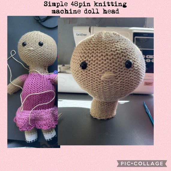 Doll head 48 pin knitting machine pattern