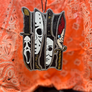 Black Ice Horror Knives Car Freshie