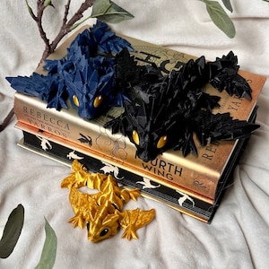 Trio Drachenfreunde: Blau, Schwarz, Gold