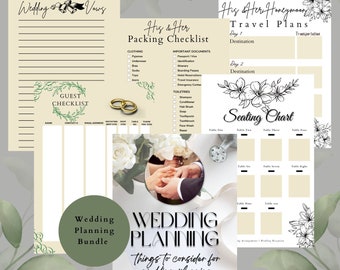His and Her Wedding Planning Checklist Bundle