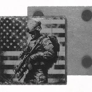 American Soldier Slate Coaster