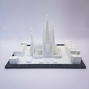 3D-Printed SAGRADA FAMILIA Replica Model Eco-designed Barcelona Gaudi Spain Cathedral Monument Landmark Souvenir by MiniCity3D image 1