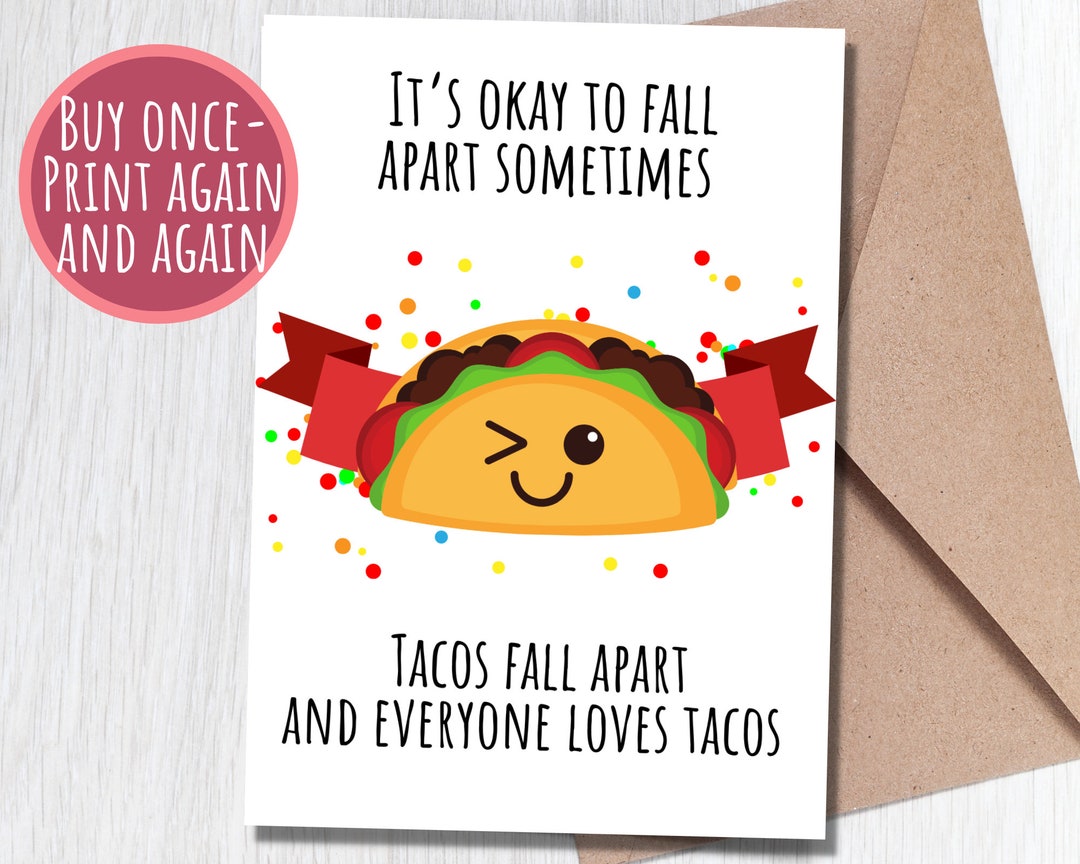 Printable You Got This Card 5x7 Card and Self Love Printable Taco
