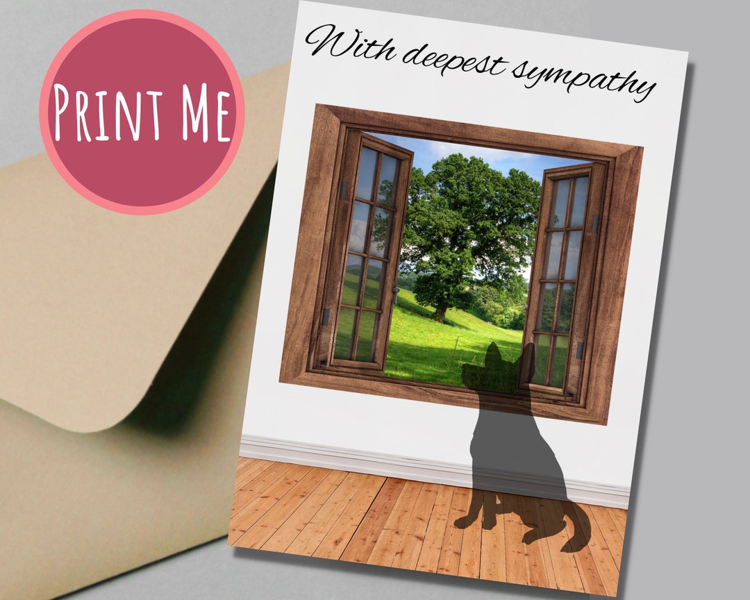 Loss of Dog Printable Condolences Card Loss of Pet Sympathy Card Condolence Cards Dog ...