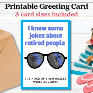 Printable Funny Retirement Card | Coworker Friend Retiring Card | Goodbye Colleague Gift | Happy Retirement Pun | Printable Greeting Card