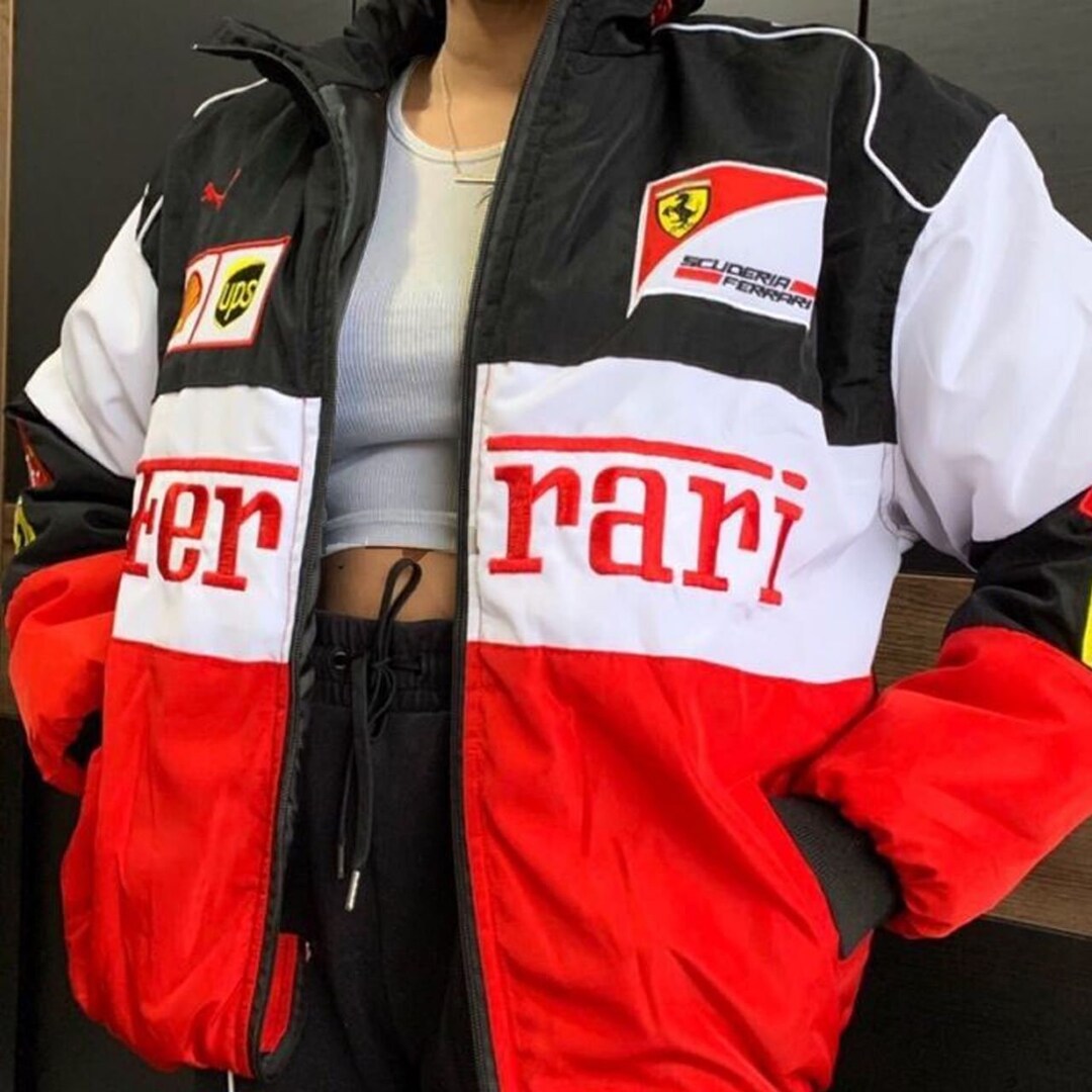 Racing Rare Embroidered Ferrari Fashion Streetwear Jacket Size - Etsy UK