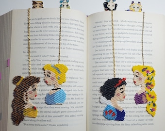 Disney Princess Bookmarks | Snow White | Cinderella | Aurora | Ariel | Belle | Jasmine | Rapunzel |