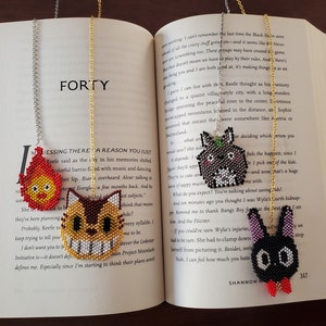 Studio Ghibli | Totoro Bookmark | Jiji Kiki's Delivery Service | Cat bus | Calcifer Howl's Moving Castle |