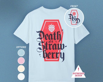 Death of a Strawberry | Dance Gavin Dance Inspired Swancore Risograph Style | Women's or Unisex Comfort Colors Graphic T-shirt